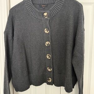 Quince Charcoal Women's Cropped Cardigan